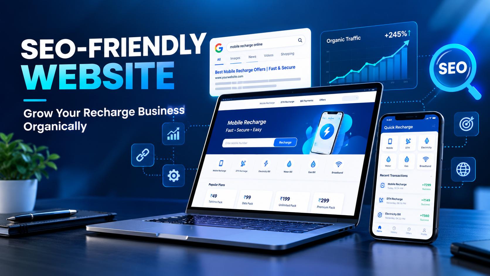 How an SEO-Friendly Website Can Drive Organic Distributors to Your Recharge Business